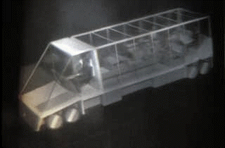 Hologram of Methane-Powered Bus